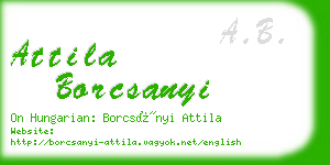 attila borcsanyi business card